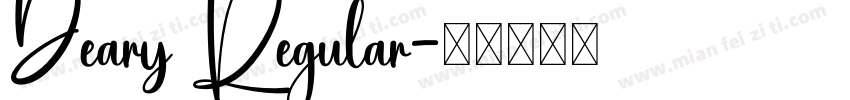 Deary Regular字体转换